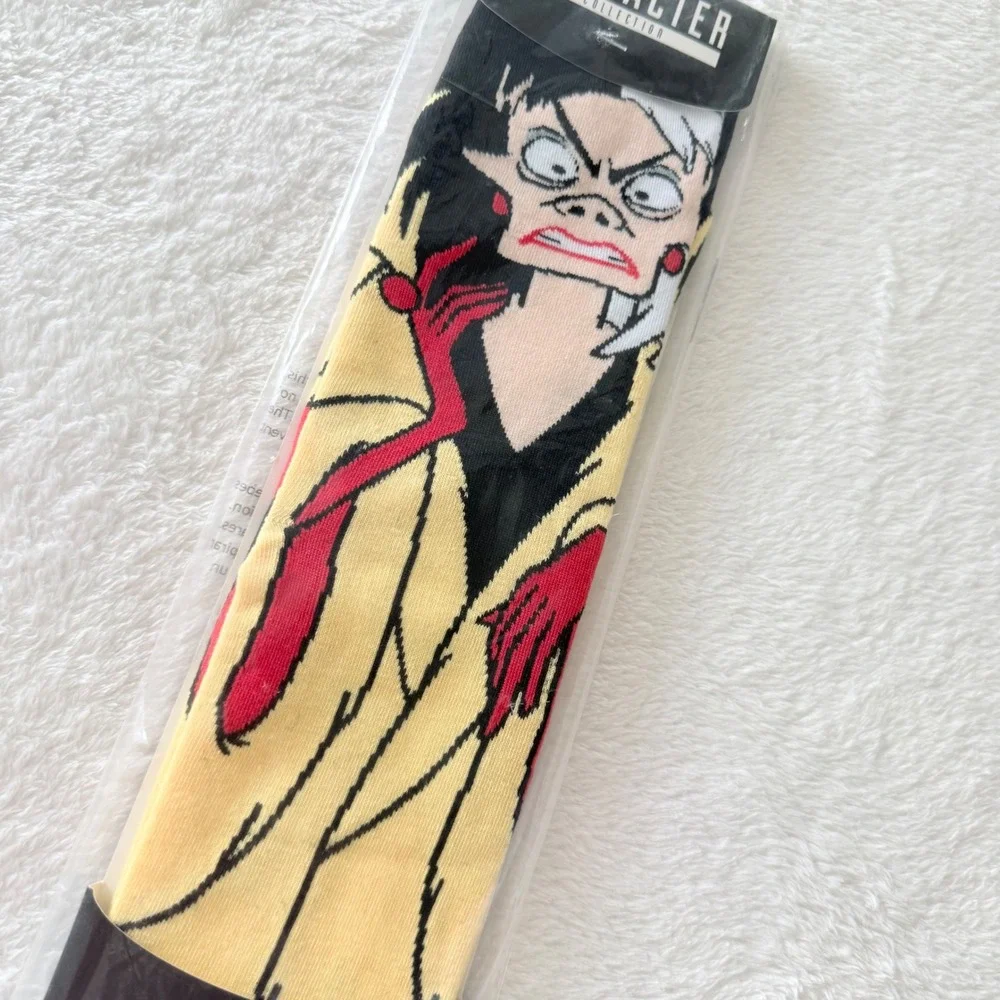Disney Villains Cruella De Vil Crew Socks Bioworld‎ Character Collection